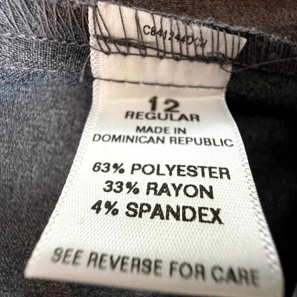 CHAPS Dress Pants Womens 12 Regular Gray Straight Office Business‎ Classic